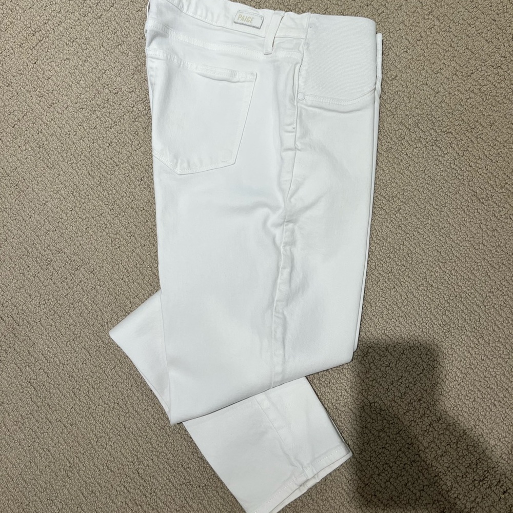 Maternity Paige Denim Women's White Jeans / Skyline Skinny style